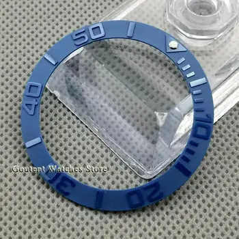 Naujas 40mm Žiūrėti Bezel Black/Blue Keramikos Bezel Įterpti Tinka 43mm parnis Automatinis laikrodis