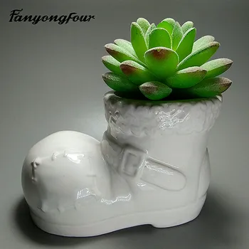 3D White Bateliai Vazonas Cemento Silikono Formos Minkštas Pyragas Pelėsių Dervos Gipso Šokolado Žvakė Saldainiai Pelėsių Nemokamas Pristatymas
