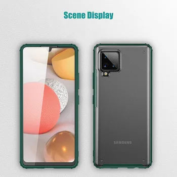UFlaxe atsparus smūgiams Hard Case for Samsung Galaxy A12 A42 A02S M51 5G Matinis Skaidrus-Ultra plonas antidetonaciniai Padengti HJ