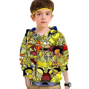3D Berniukų drabužiai bart simpsons vaikai hoodie Unisex Draugų Tv Šou Spausdinti ilgomis Rankovėmis vaiko Striukė Suvenyrinius Marškinėlius Grafinis viršų