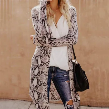 2020 Naujas Streetwear Moterys Ilgomis Rankovėmis Megztinis Leopard Kimono Skara Prarasti Viršūnes Palaidinė Kailio Striukė