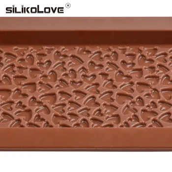SILIKOLOVE Širdies Įspaudas 3d Silikono Šokolado Pelėsių Tortas Pelėsių Pudingas Meilės Bakeware Ne Klijuoti Tortas Įrankiai