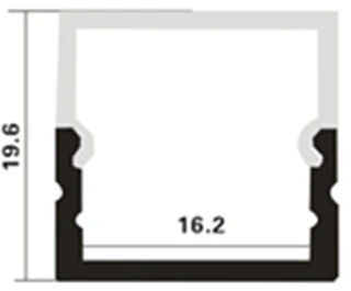10VNT 1m ilgio LED aliuminio Profilio nemokamas pristatymas led profilis aliuminio kanalo Prekės Nr. LA-LP17C už 16mm pločio PCB ar led juostos