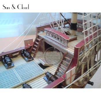 1:100 3D Anglija Golden Hind Galeonas Laivas, Valtis, Popieriniai Surinkti Rankų Darbo Dėlionė 