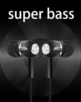 Naujas Sporto Ausinės Laidinio Super Bass 3.5 mm In-Ear Ausinės Su Mikrofonu Mini Ausinių inpods Ausines, iPhone, 
