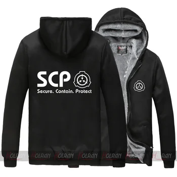 Anime SCP Specialios Atskyrimo Procedūras Fondas Super gamtinių tirštėti hoodie striukė, paltas