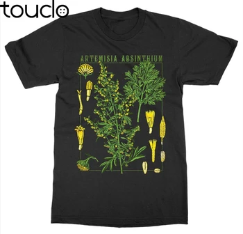 T-Marškinėliai Atsitiktinis Žmogus Tees Absento T-Shirt Botanikos Sodo Augalų Spausdinimo Meno Botanika Žydi Vaisių Gėlė Auga Juokinga T Shirts