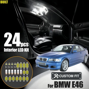 Xukey 22X BMW E46 316i 318i 320i 323i M3 1999-2005 Interjero Žemėlapis Salono LED Šviesos Rinkinys Licencijos Plokštės Girlianda Dome Skaitymo Lemputės