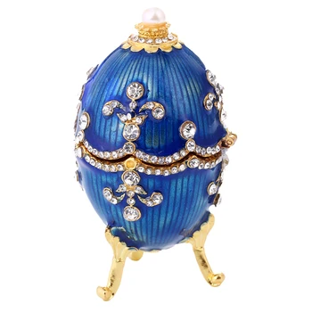 Faberge Stiliaus Kiaušinių Dėžutės Nustatyti Su Kristalais Kolekcines Velykų Kiaušinių Atmintį Dėžutė Papuošalų Bylos