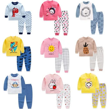 2020 M. Vaikams Baby Girl Pižama Vaikams Medvilnės Gyvūnų Animacinių Filmų Sleepwear Pižama Rinkiniai Berniukai Pijamas Naktiniai Drabužiai Drabužiai Drabužiai