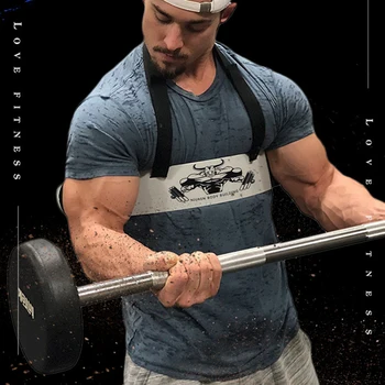 Kultūrizmo Bicepsas Mokymo Svorio Kėlimo Rankos Blaster Reguliuojamas Aliuminio Tricepsas Kreivė Bombonešis Raumenų Štanga Gimnastikos Įranga