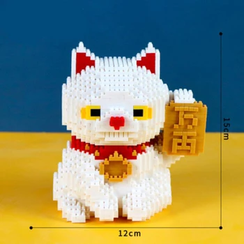 HC Pasisekė Pinigų Likimo Katės Blokai Gyvūnų Augintinių 3D Modelį 