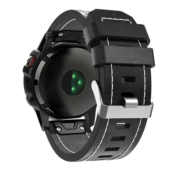 Odos Watchband 26mm Dirželio Garmin Fenix 6X/5X/5X Plius/3/3HR Smartwatch Juosta su lengva Greita Tinka Pakeitimo Riešo Apyrankę