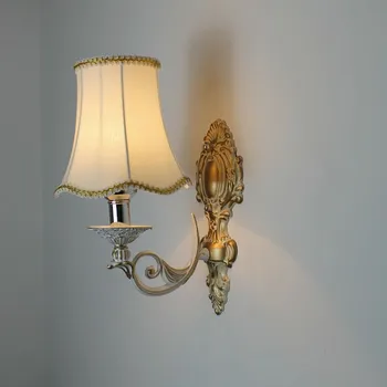Europos derliaus bronzos, geležies E14 LED lemputės sienos sconce lempos American retro namų deco miegamojo lovos sienų apšvietimo šviestuvas
