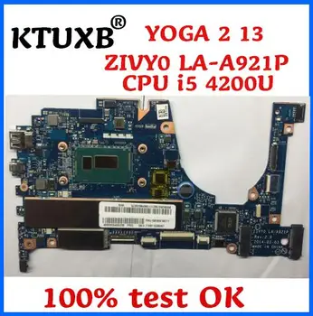KTUXB Lenovo ZIVY0 LA-A921P JOGA 2 13 Nešiojamojo kompiuterio motininė plokštė FRU 90005930 CPU i5 4200U DDR3 borto 8G atmintis bandymo darbai