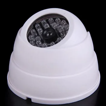Virtualus Sekimo Mini Kamera, Apsaugos Skliaute Mirksinčios LED Žibintai Netikrą Saugumo Kameros Patalpų Lauko Baltu VAIZDO Kamera