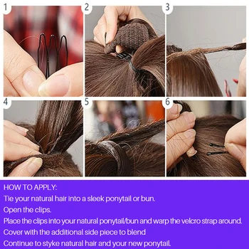 DinDong 24 colių Tiesiai Įrašą Raišteliu plaukai surišti į uodegą Sintetinių Wrap Aplink Ponio Uodega, Plaukai Priauginimui