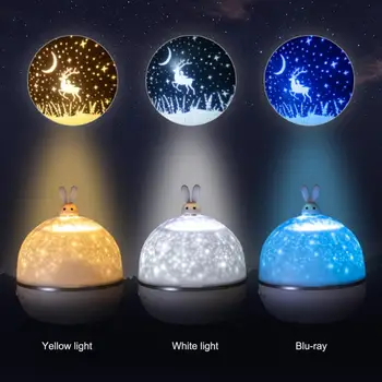 360 Pasukti LED Nakties Šviesos Daugiaspalvis Keitimas Įkrovimo Žvaigždėtas Dangaus Projektorius Žibintai Mirksi Star Vaikai Kūdikių Dovanos