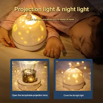 360 Pasukti LED Nakties Šviesos Daugiaspalvis Keitimas Įkrovimo Žvaigždėtas Dangaus Projektorius Žibintai Mirksi Star Vaikai Kūdikių Dovanos