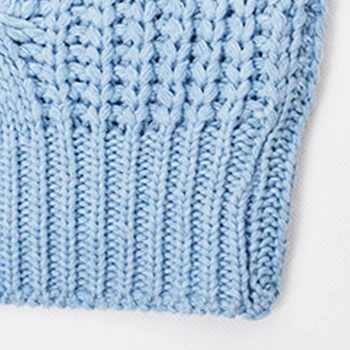 Moterys Trumpas Megztas Megztinis Megztinis Rudenį, Žiemą Long Sleeve V-Kaklo Megztinis susagstomi megztiniai Atsitiktinis Streetwear d88