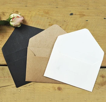Popierinį voką,Mini Retro kraft popieriaus kortelė, vokas 10.5x6.7cm 100vnt/daug
