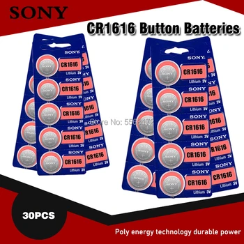 30Pcs sony 1616 3V Originalus Ličio Baterija automobilio raktas žiūrėti nuotolinio valdymo žaislas 1616 ECR1616 GPCR1616 Mygtuką Baterijos monetos