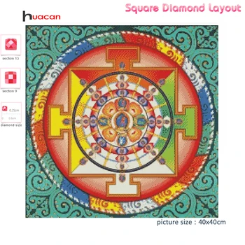 Huacan Diamond Tapybos Animacinių filmų Modelis Kryželiu 5D Diamond Mozaikos Mandala Deimantų Meno Rankų darbo Dovana