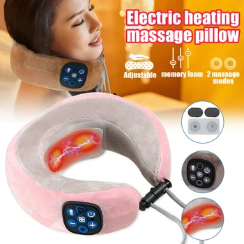 U-formos pagalvė elektros smart kaklo masažas su Vibracija, šildymo Massager už kaklo atsipalaiduoti, sumažinti nuovargį, skausmą žiemą Išlaikyti šiltas