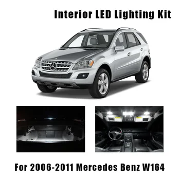 21pcs Canbus LED interjero Žemėlapis Dome Light Kit 2006-2011 M. Mercedes Benz M ML klasės W164 ML320 ML350 ML420 ML450 ML500 ML63 AMG
