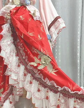 Žaidimas Touhou Project Houraisan Kaguya Cosplay Kostiumas Puošnus Oficialų Suknelė Šaliai Vaidmuo Žaisti Drabužių High-End Užsakymą Padaryti