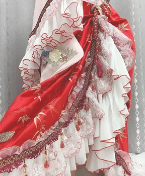 Žaidimas Touhou Project Houraisan Kaguya Cosplay Kostiumas Puošnus Oficialų Suknelė Šaliai Vaidmuo Žaisti Drabužių High-End Užsakymą Padaryti