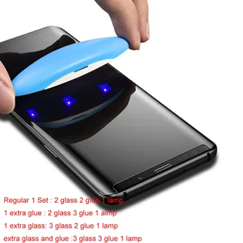 2vnt/komplektas Nano skystą Klijai UV Grūdintas Stiklas Samsung Galaxy S10 Krašto Plius 5G Pastaba 8 9 10 PLIUS S8 S9 Screen Protector