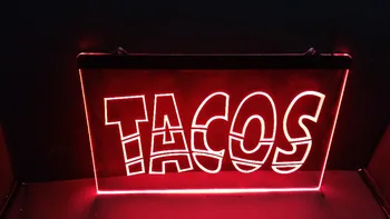 Meksikos Tacos Reklame schild Neoninis Ženklas Vyras Urvas Pub Automobilių Verslo Miegamasis