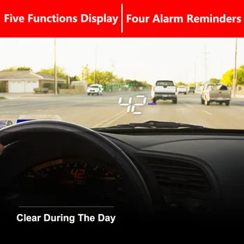 KDsafe 3,5 Colių Automobilių HUD Head-up Display Veidrodis Apsaugos Signalizacijos prekinis, galinis Stiklo Projektorius Vairavimo Režimai, Vandens tem greičio viršijimo APS / min Įtampa