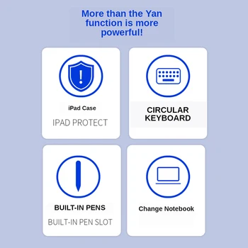 ALLOYSEED Magija Touchpad Klaviatūra iPad Oro 4th Gen Wireless Bluetooth Klaviatūra su Dangčiu, skirtą 