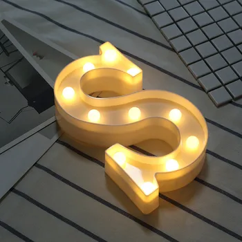 LED Laišką Šviesos Nuotolinio Valdymo Abėcėlės Raidė Žibintai Vestuves Apdailos LED Šviesos Iki Balto Plastiko Raidės Stovi N-Z