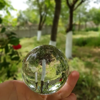 80mm K9 Magic Crystal Ball Kvarco FengShui Fotografijos ir Stiklo Sferos, Namų Dekoro Mados