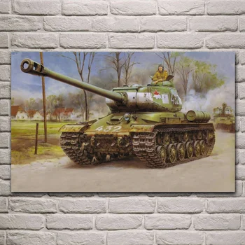 Karinis tankas šeimos gyvenamojo kambario, apdaila, namų sienos meno dekoro medžio rėmo audinio plakatai KF854