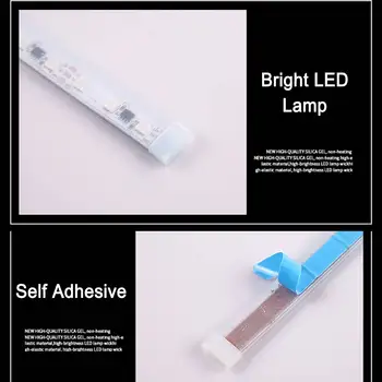 2vnt 7 Spalvų RGB LED perspėjamosios Lemputės Vandeniui 120cm 144 LED Mirksi Lempos Juostelės Sveiki Durų Dekoras Stabdžių Galinis Susidūrimo