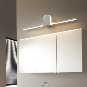 Paprasta, modernios led veidrodis priekinis žibintas vonios kambarys, vonios veidrodis kabinetas šviesos vandeniui anti-rūko žibintas makiažo veidrodėliai žibintai