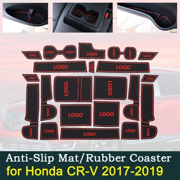 Anti-slydimo Durų Gumos Puodelio, Pagalvėlės Honda CRV CR-V, CR V 5th Gen V 2017~2018 2019 Groove Motina Interjero Automobilių Reikmenys telefono