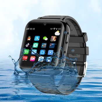 Smart žiūrėti 4G ip68 nekilnojamojo vandeniui plaukimo stilius sim kortelės, GPS padėties nustatymo SOS WIFI Android Smart Dual cameraWatch berniukas mergaitė