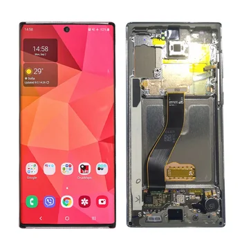 Defektas yra LCD Samsung Galaxy Note 10 Lcd N970F N9700 su Rėmo Ekranas Jutiklinis Ekranas skaitmeninis keitiklis Surinkimas su miręs vietoje