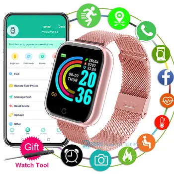 2021Square Smartwatch Vyrai Moterys Smart Žiūrėti Fitness Tracker Elektronika Smart Laikrodis 