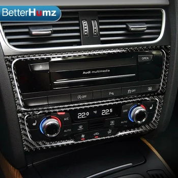 BETTERHUMZ Audi A4 2009-2016 Anglies Pluošto Automobilio Salono Oro Kondicionavimo sistema, CD Valdymo Skydelio Dangtelį Apdaila, Automobilių Stiliaus Lipdukai