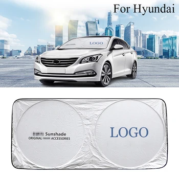 Automobilio logotipas, prekinis, galinis Stiklo skėtį nuo saulės Priekinio Lango Apsaugos Skydelis Padengti Hyundai Accent Elantra Solaris 