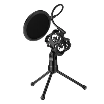 Naujas Mikrofonas Pop Filtro Laikiklis Stick Stalinis Trikojis Stovas Anti-Spray Ju Rinkinys PS-2
