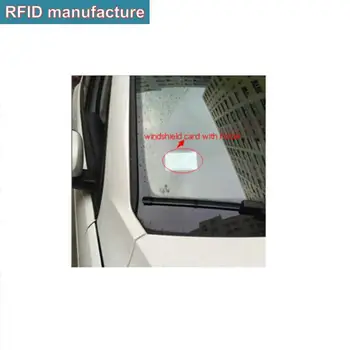 Nemokamai mėginio RFID UHF 5vnt vandeniui Baltos Kortelės ilgo nuotolio Skaityti 15m EPC Gen2/ISO 18000-6C PVC Žymeklį asmeninės transporto priemonės pasiekti