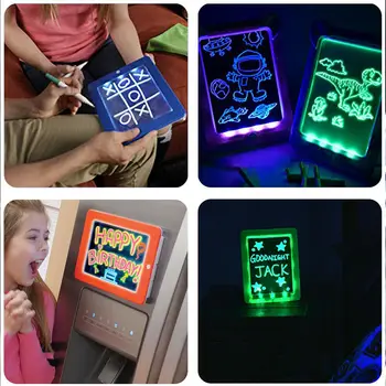 3D Magic Pad Vaikams, Žaislas, LED lemputės Valdybos Piešimo Tablet Menų Amatų