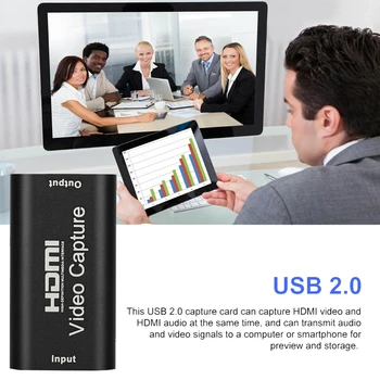 Vaizdo įrašymo Įrenginys HD 1080p 30 fps su HDMI suderinamų Diskų Vaizdo įrašymo Adapteris USB 2.0 live transliacijos 